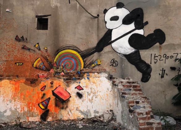 Chinese Street Art Panda design