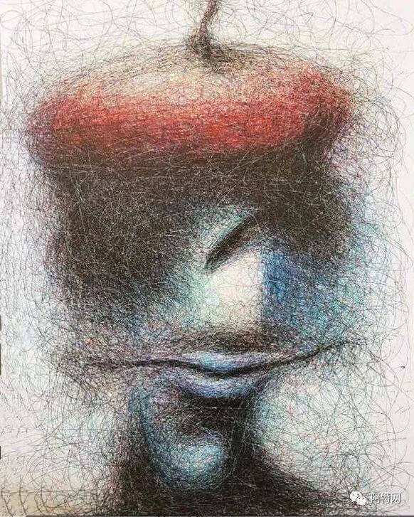 French Man - Liu Yuehui - ballpoint pen artist