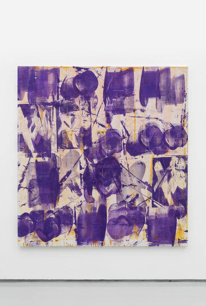 mixed technique - canvas - contemporary art - gentian violet