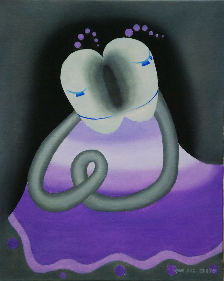 purple monster - painting