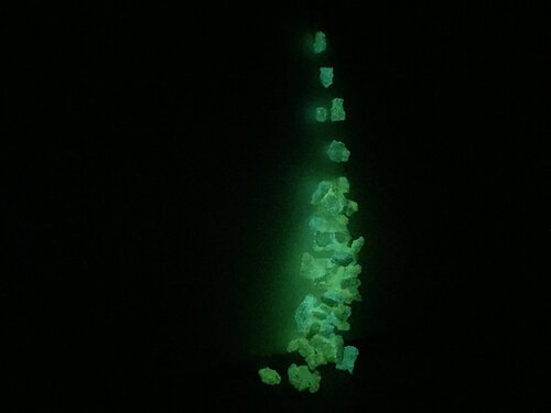 green - UFO - alien light - installation work