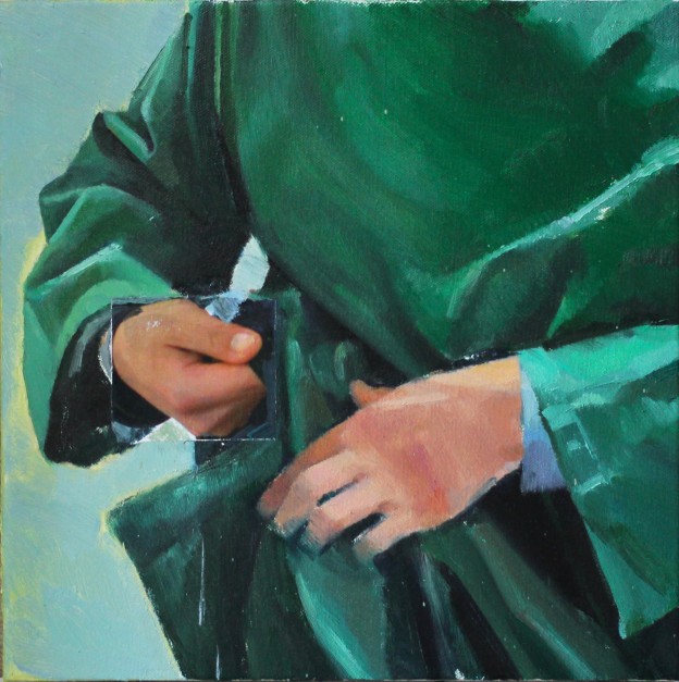 scrubs - doctors - hospital -surgery - hands - green - painting