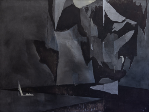 dark paper landscape collages