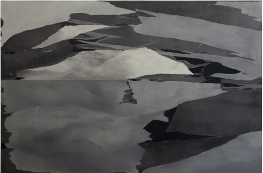 black and white paper landscape collages
